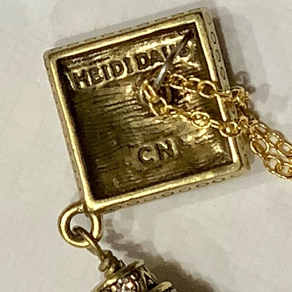 Heidi Daus Gold, Silver, and Black Art Deco Style Pendant. - Picture 2 of 6